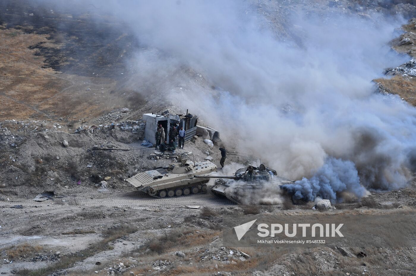 Situation around Yarmouk refugee camp south of Damascus
