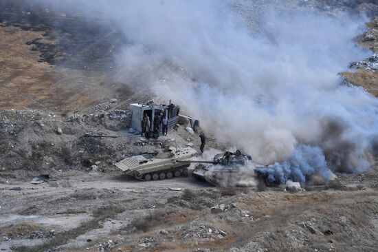 Situation around Yarmouk refugee camp south of Damascus