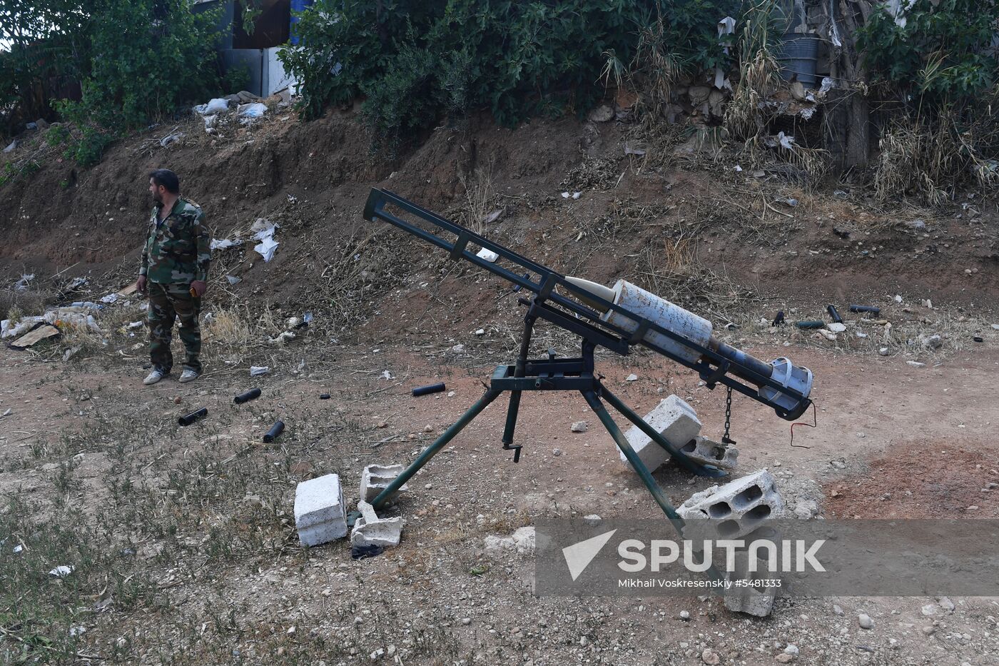 Situation around Yarmouk refugee camp south of Damascus