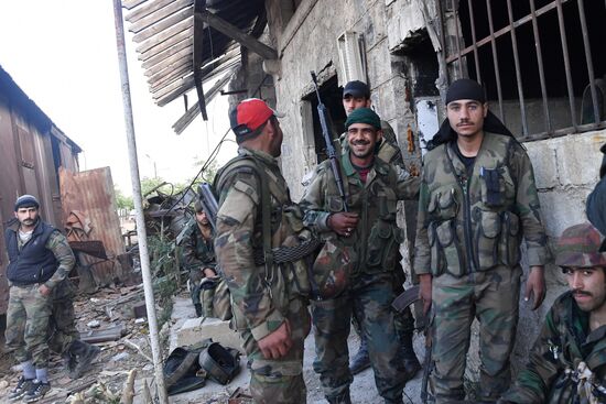 Situation around Yarmouk refugee camp south of Damascus