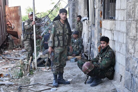 Situation around Yarmouk refugee camp south of Damascus
