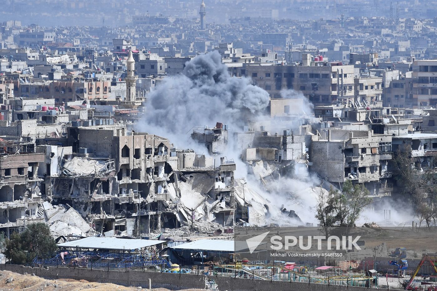 Situation around Yarmouk refugee camp south of Damascus