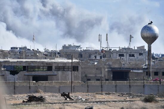 Situation around Yarmouk refugee camp south of Damascus