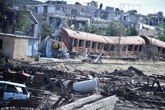 Situation around Yarmouk refugee camp south of Damascus