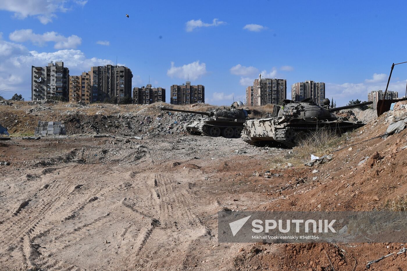 Situation around Yarmouk refugee camp south of Damascus