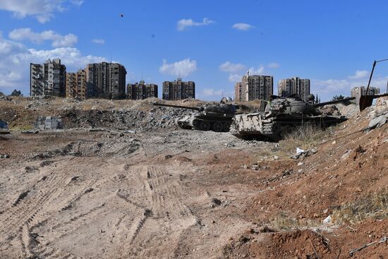 Situation around Yarmouk refugee camp south of Damascus