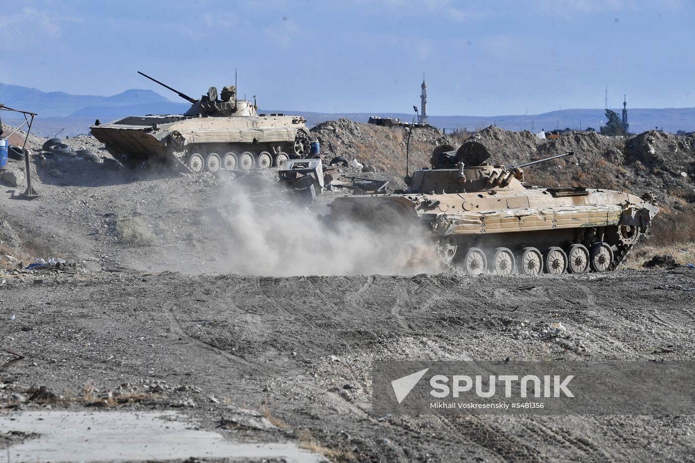 Situation around Yarmouk refugee camp south of Damascus