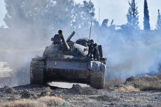 Situation around Yarmouk refugee camp south of Damascus