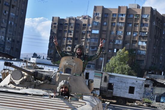 Situation around Yarmouk refugee camp south of Damascus