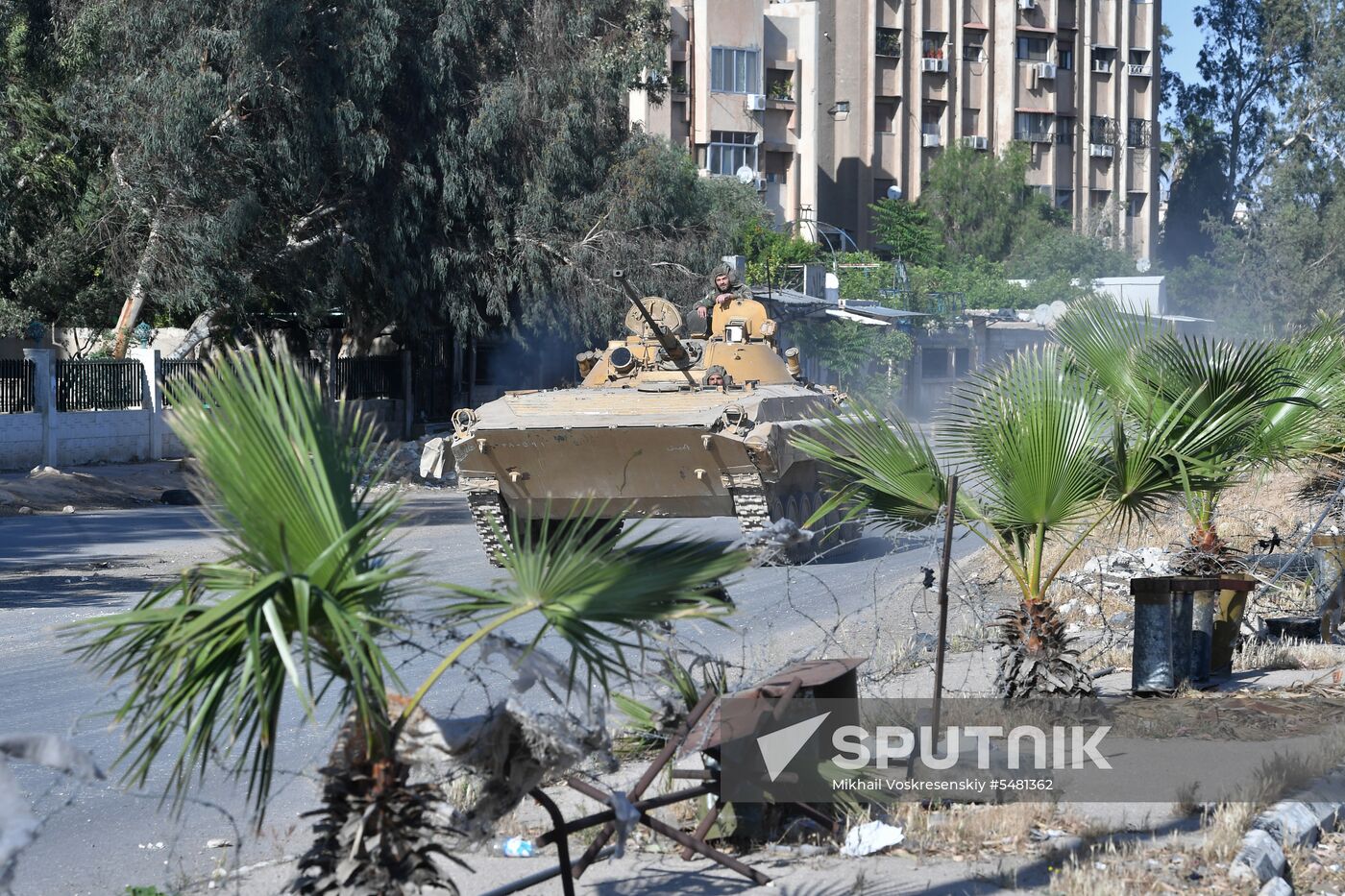 Situation around Yarmouk refugee camp south of Damascus