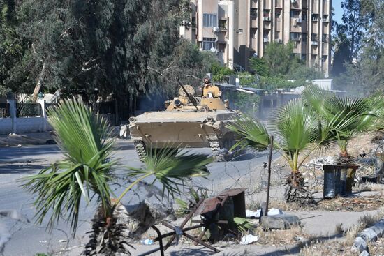 Situation around Yarmouk refugee camp south of Damascus