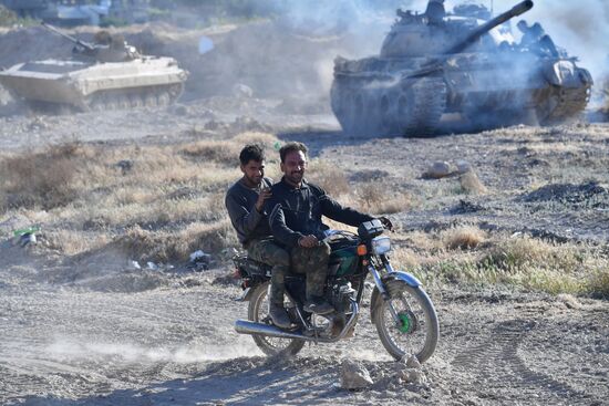 Situation around Yarmouk refugee camp south of Damascus