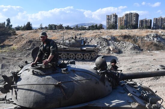 Situation around Yarmouk refugee camp south of Damascus