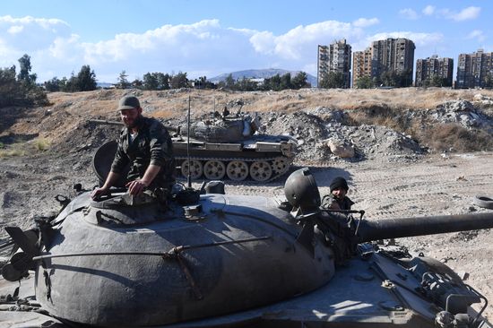 Situation around Yarmouk refugee camp south of Damascus