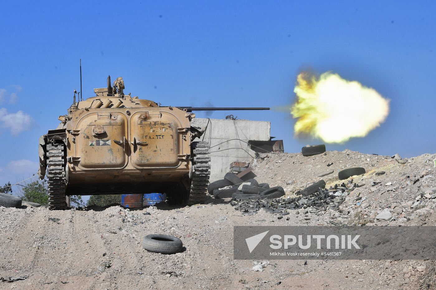 Situation around Yarmouk refugee camp south of Damascus