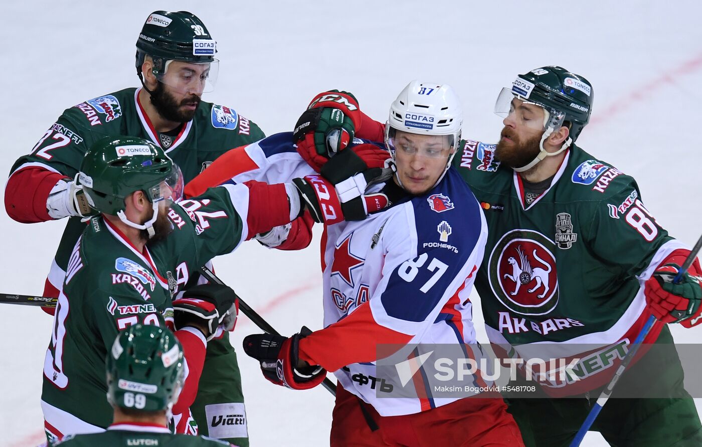 Ice hockey. Kontinental Hockey League. Ak Bars vs. CSKA