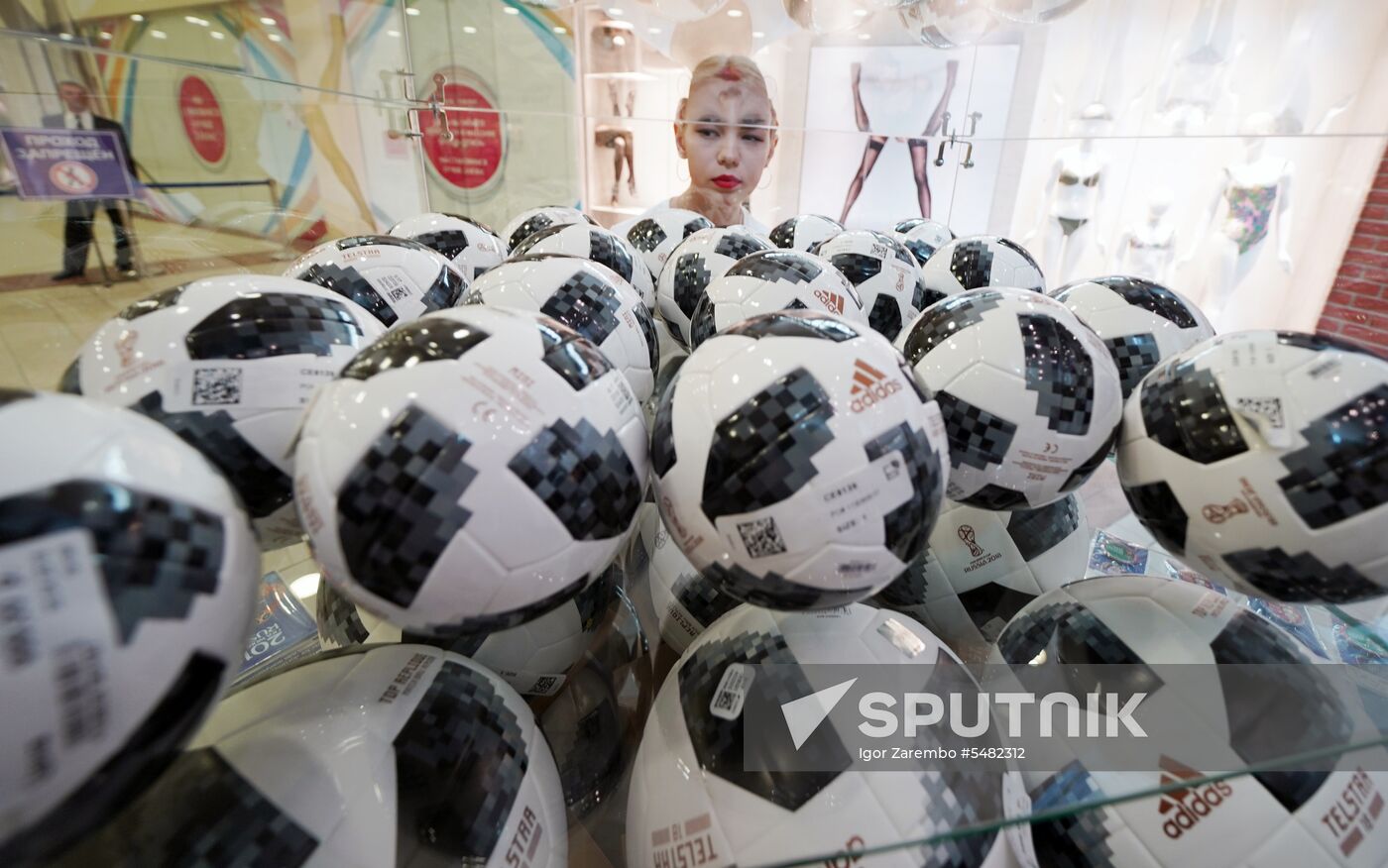 Shop selling attributes of 2018 FIFA World Cup in Kaliningrad