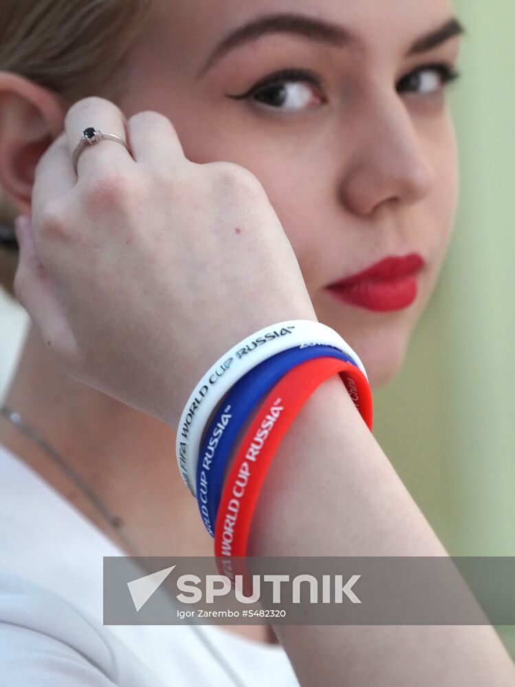 Shop selling attributes of 2018 FIFA World Cup in Kaliningrad