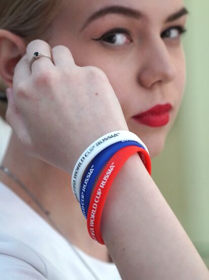 Shop selling attributes of 2018 FIFA World Cup in Kaliningrad