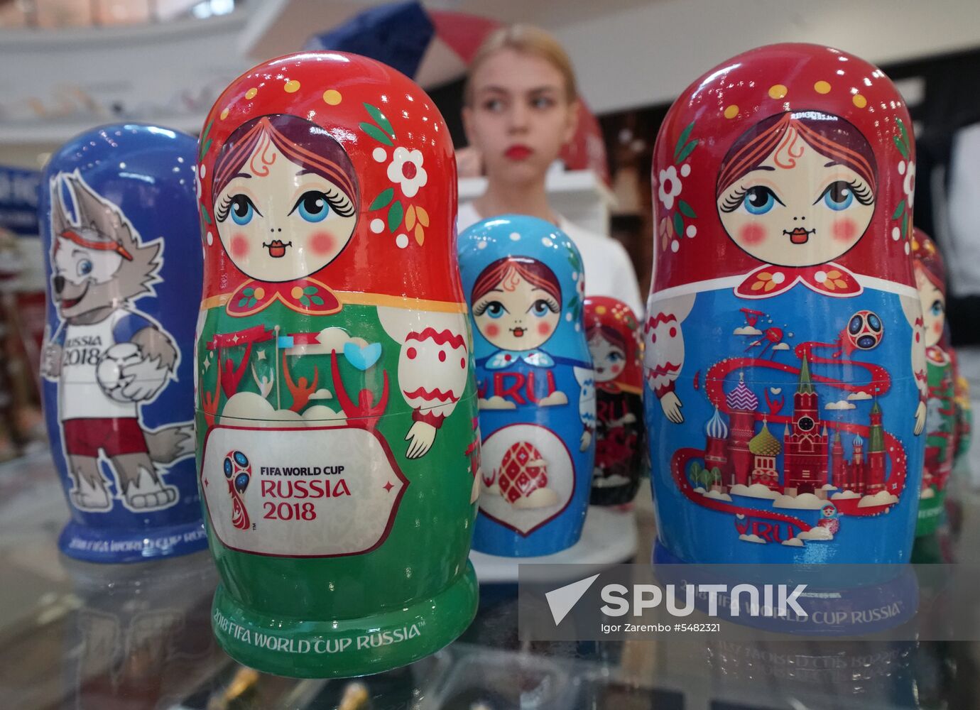 Shop selling attributes of 2018 FIFA World Cup in Kaliningrad