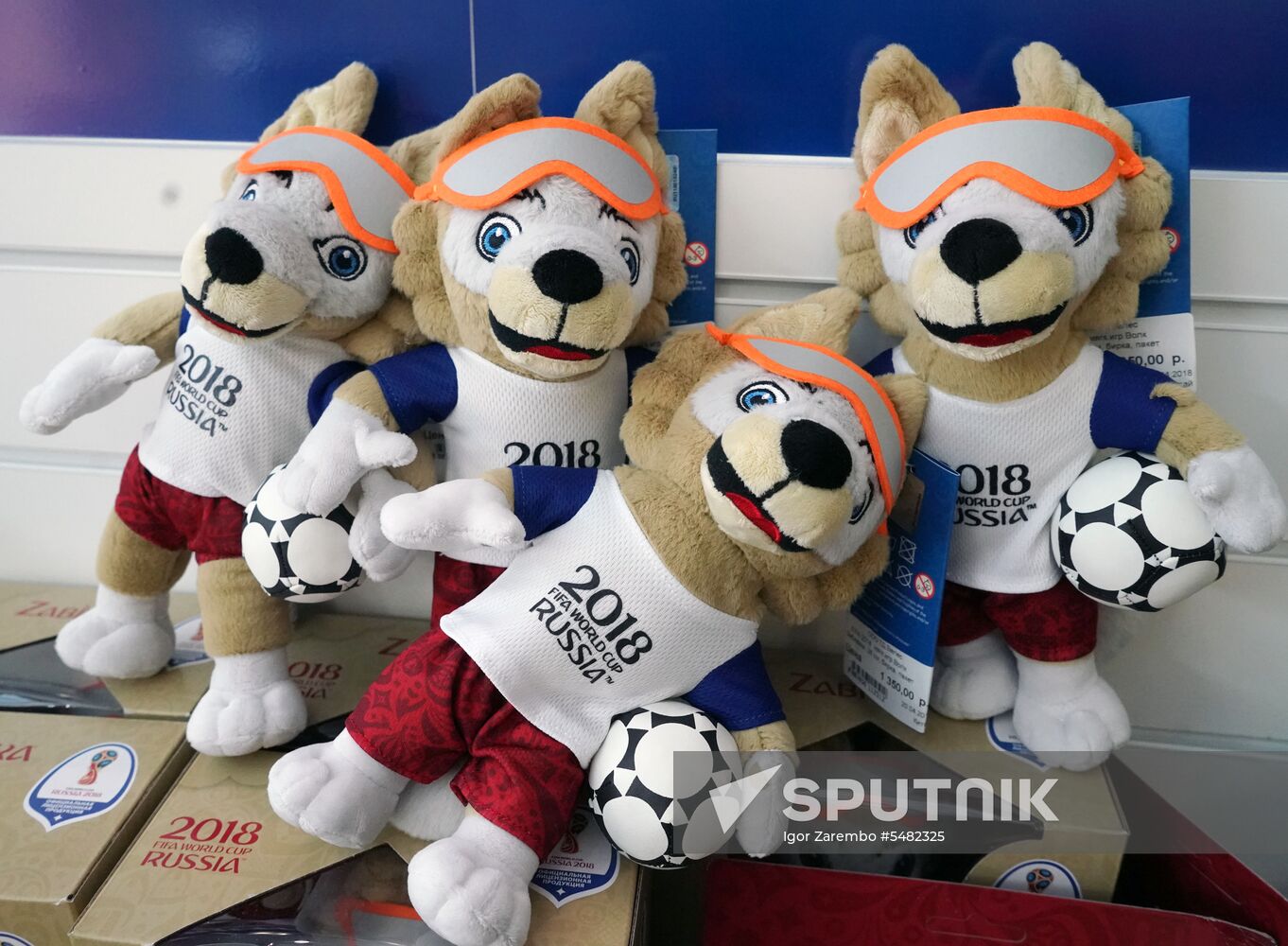 Shop selling attributes of 2018 FIFA World Cup in Kaliningrad