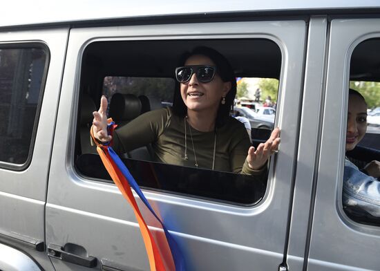 Rally in Yerevan due to Serzh Sargsyan's resignation