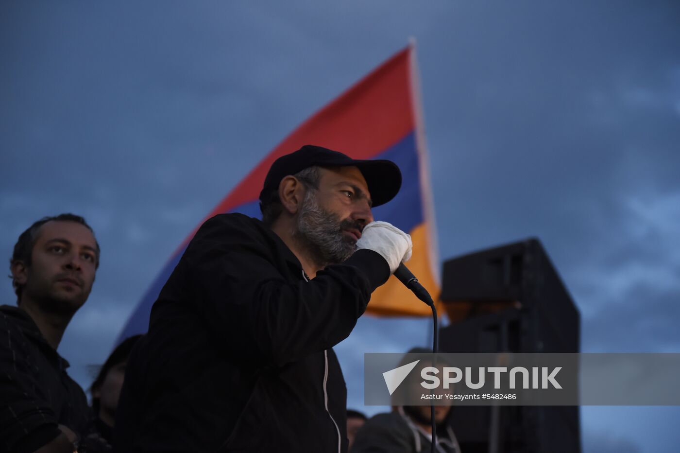 Rally in Yerevan due to Serzh Sargsyan's resignation
