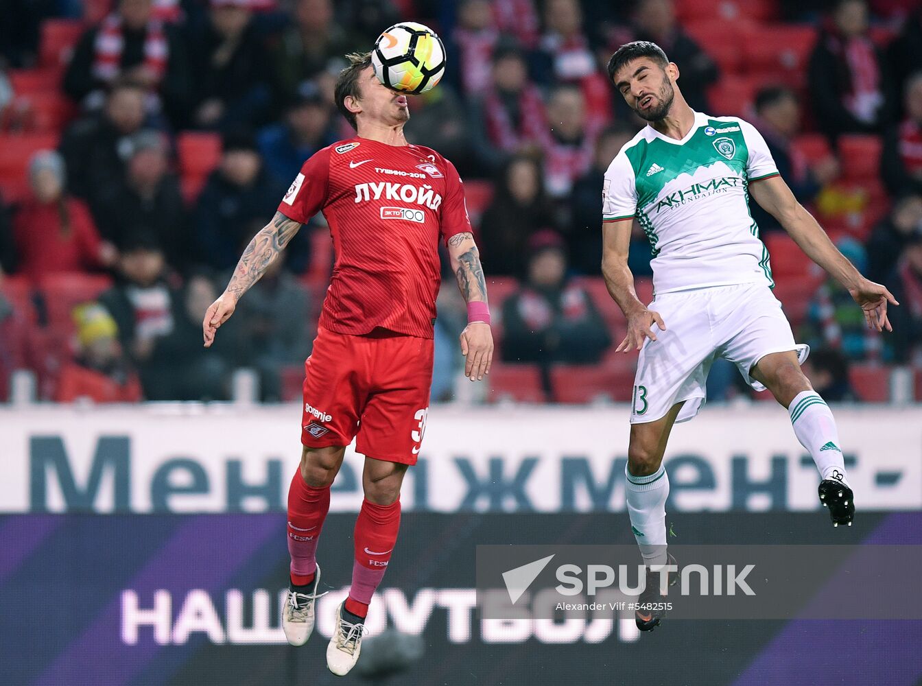 Football. Russian Football Premier League. Spartak vs. Akhmat