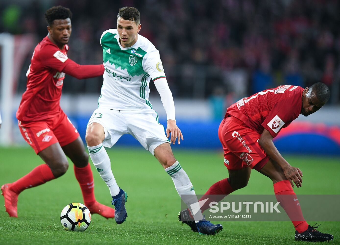 Football. Russian Football Premier League. Spartak vs. Akhmat
