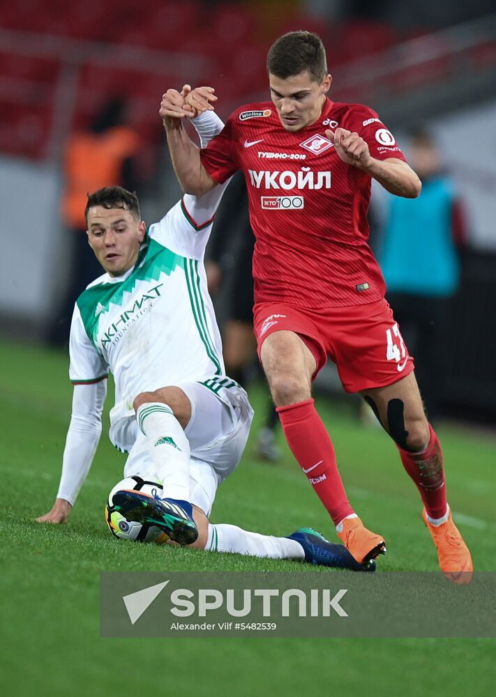 Football. Russian Football Premier League. Spartak vs. Akhmat