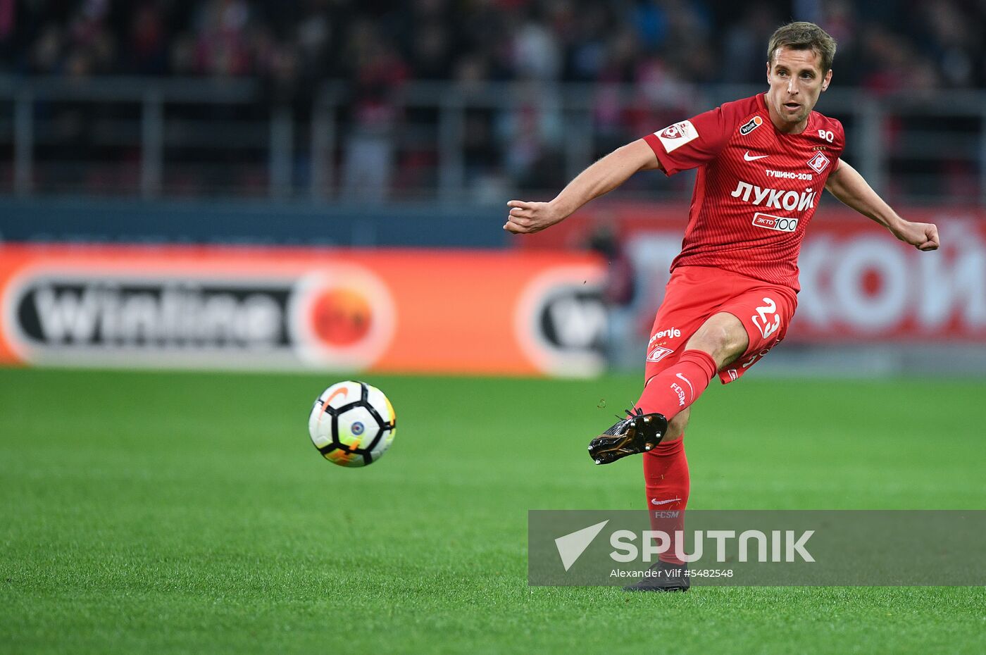 Football. Russian Football Premier League. Spartak vs. Akhmat