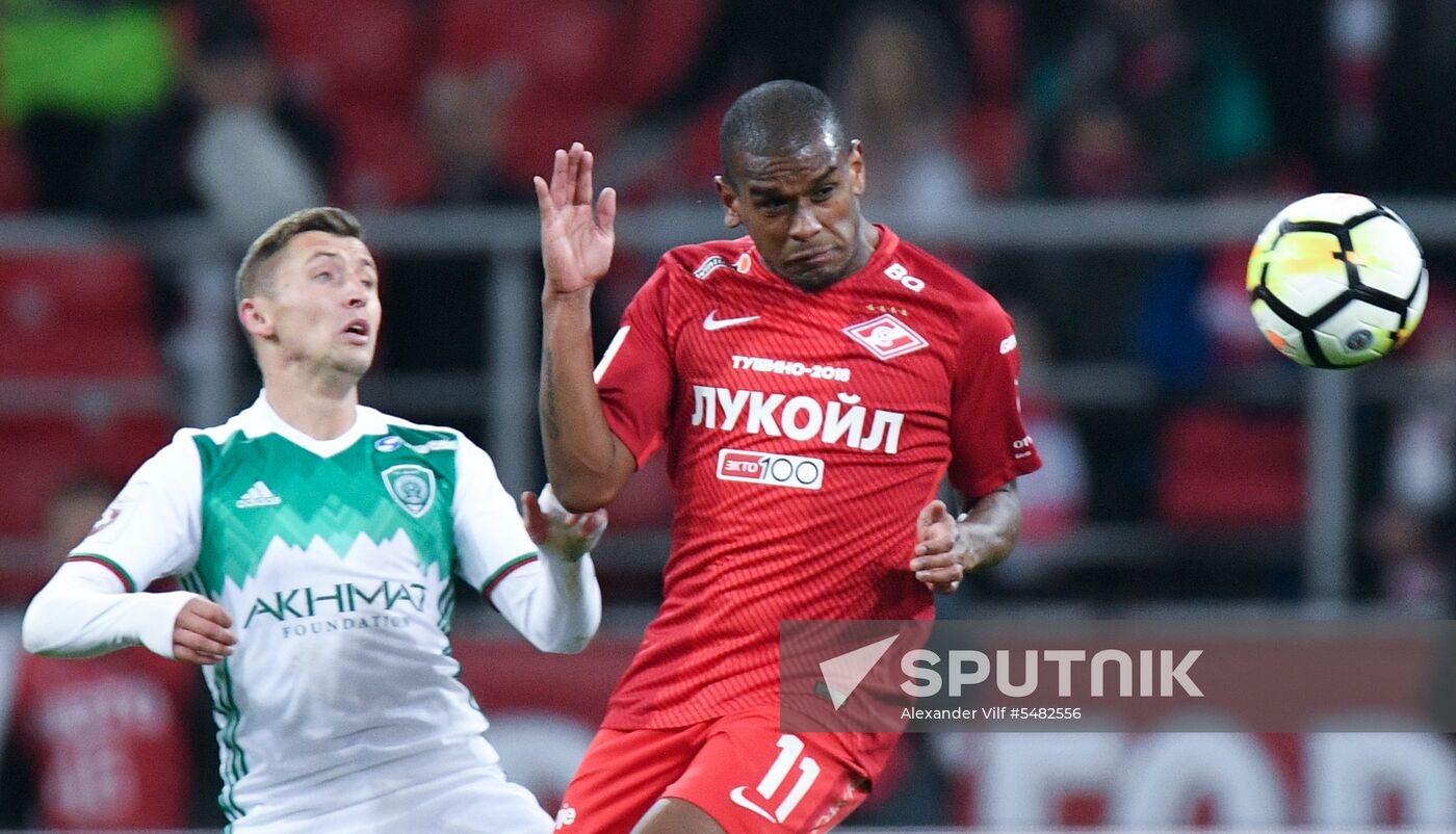 Football. Russian Football Premier League. Spartak vs. Akhmat