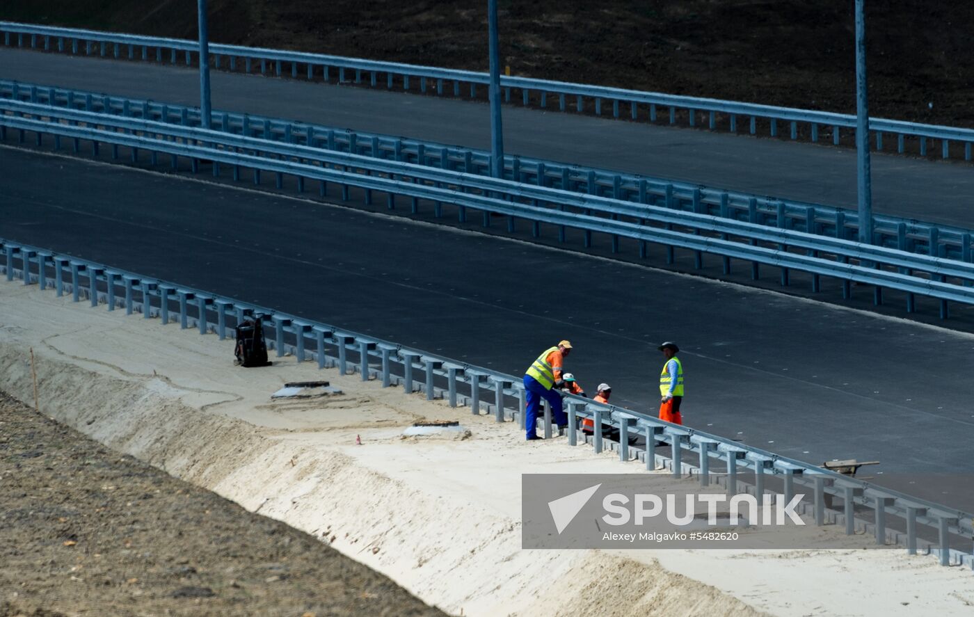 Construction of access roads to Crimean Bridge