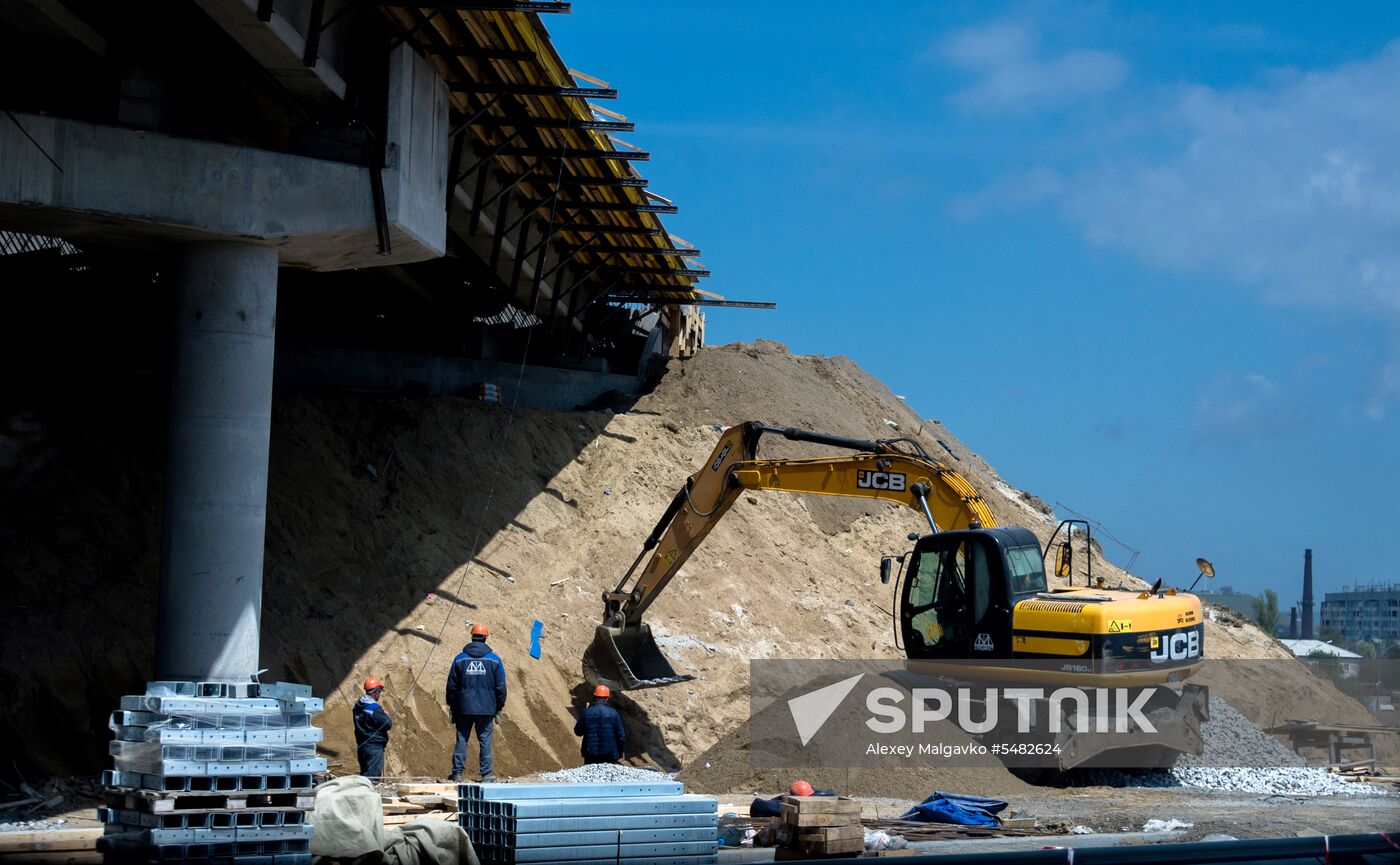 Construction of access roads to Crimean Bridge