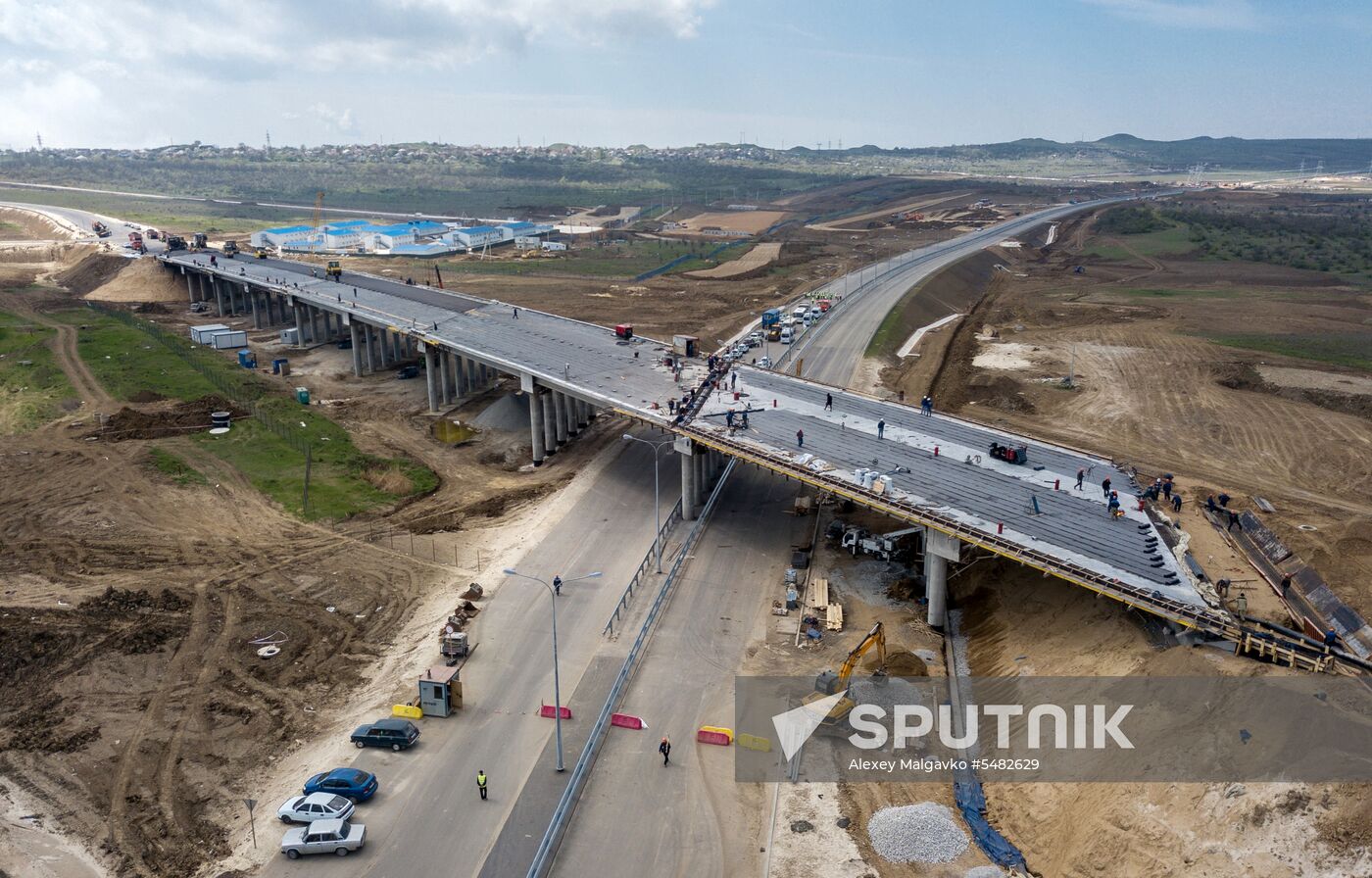 Construction of access roads to Crimean Bridge