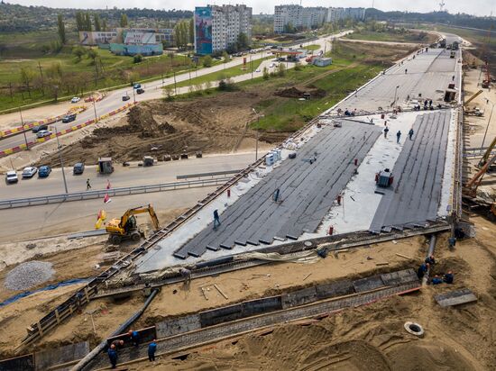 Construction of access roads to Crimean Bridge