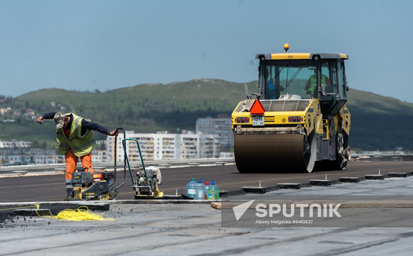 Construction of access roads to Crimean Bridge