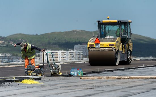 Construction of access roads to Crimean Bridge