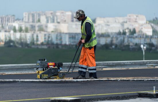 Construction of access roads to Crimean Bridge