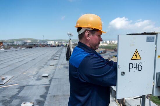 Construction of access roads to Crimean Bridge