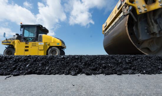 Construction of access roads to Crimean Bridge