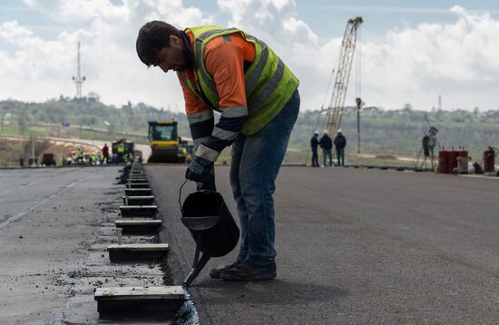 Construction of access roads to Crimean Bridge
