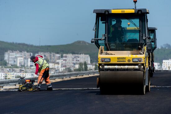 Construction of access roads to Crimean Bridge