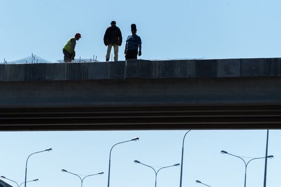 Construction of access roads to Crimean Bridge