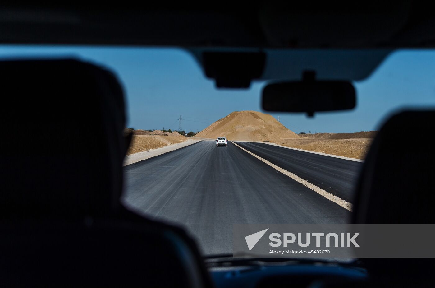 Construction of access roads to Crimean Bridge