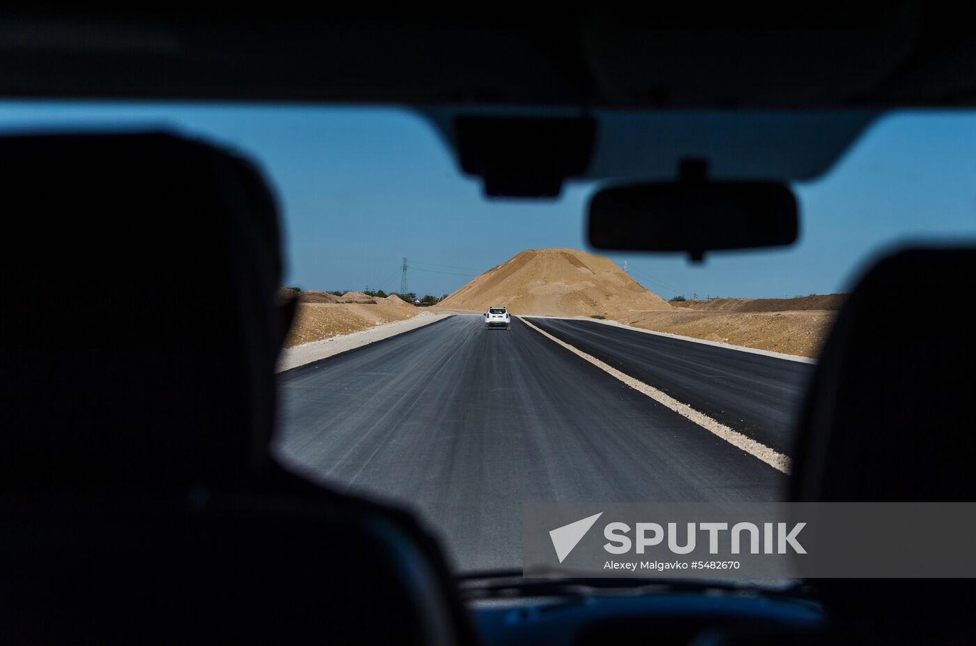 Construction of access roads to Crimean Bridge