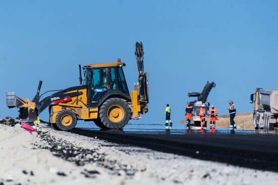Construction of access roads to Crimean Bridge