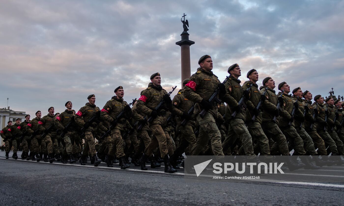Victory Parade practice in St. Petersburg