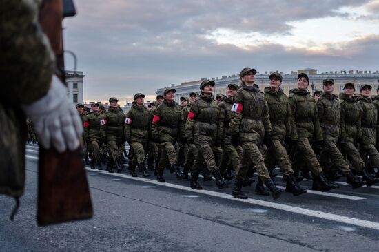 Victory Parade practice in St. Petersburg