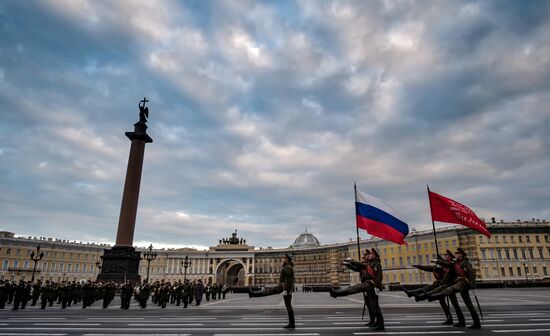 Victory Parade practice in St. Petersburg